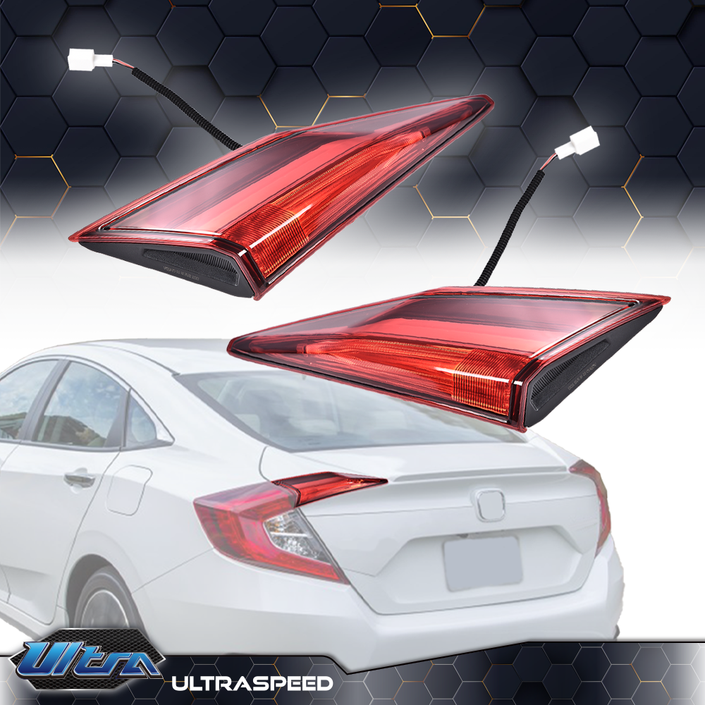 1Pair Fit For 2016-2020 Honda Civic Sedan Trunk Rear Tail Light